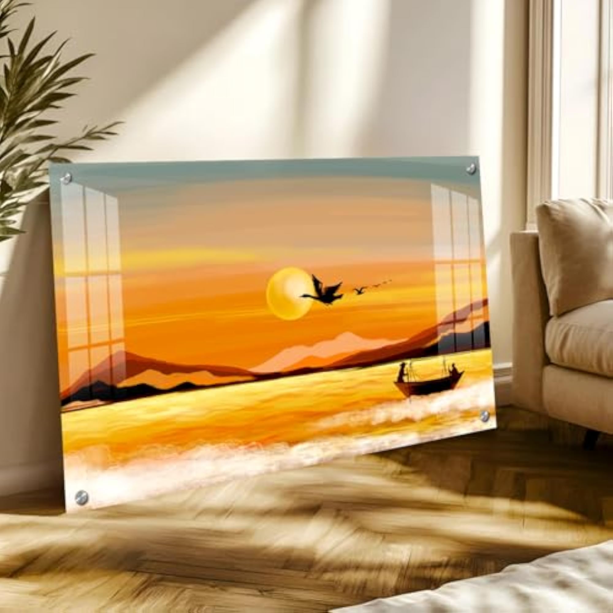 Sunset Acrylic Wall Painting for Living Room